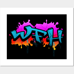 WFH, Working from home Sweatshirt, work from home in graffiti style, work from home street ware, graffiti street ware, remote work, nomad Posters and Art